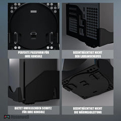 Stenski Nosilec za Xbox Series X s Kavlji za Kontrolerje in Slušalke