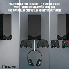 Stenski Nosilec za Xbox Series X s Kavlji za Kontrolerje in Slušalke
