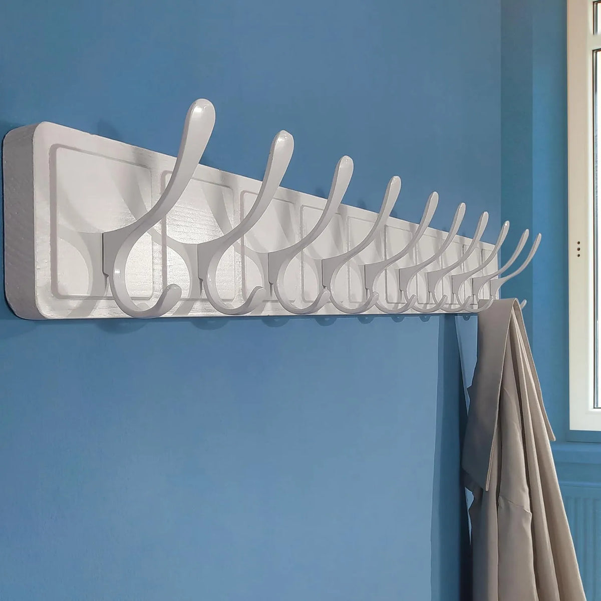 Stenski Obešalnik za Oblačila Les 85 cm