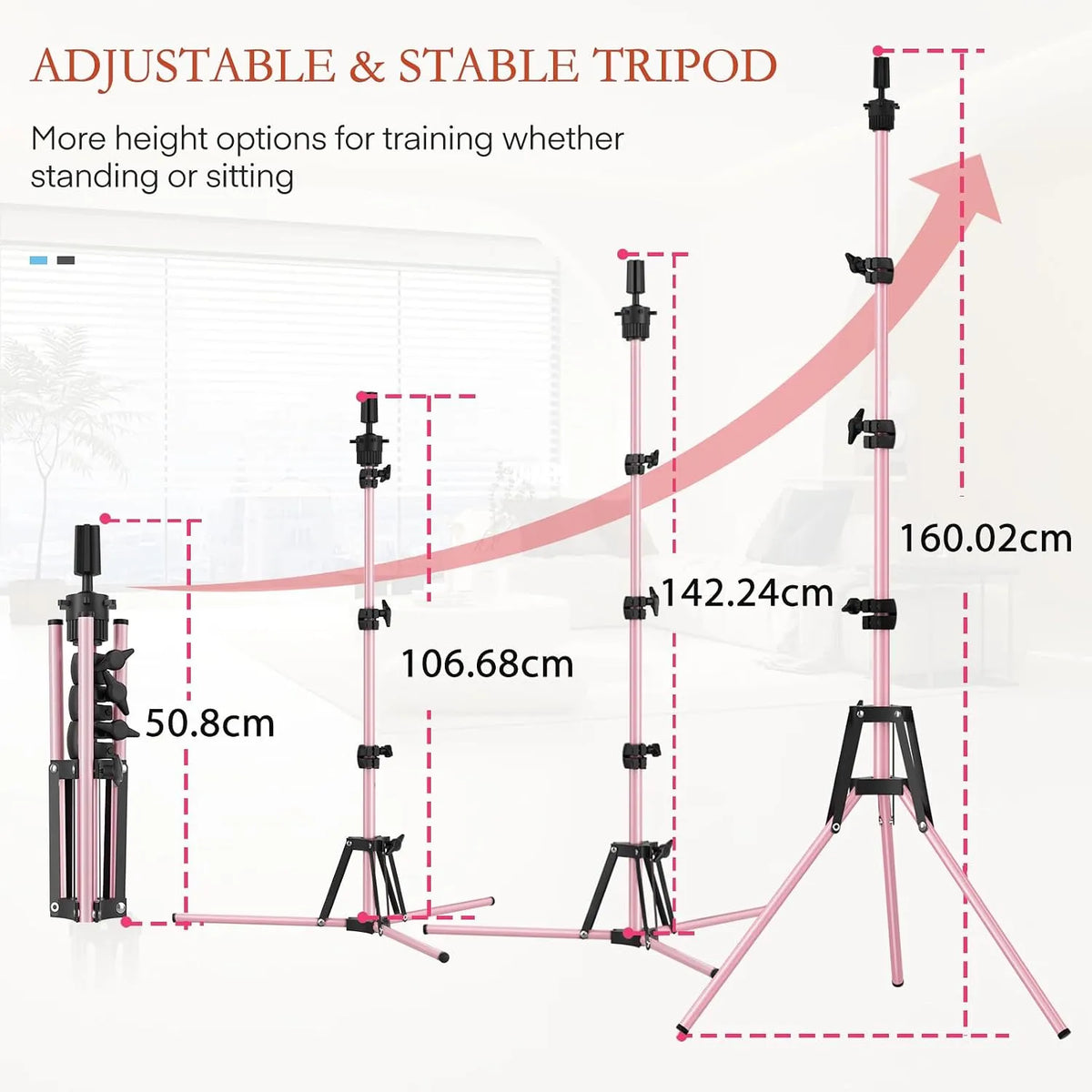 Stojalo za Lasulje in Manekenske Glave 50-160 cm
