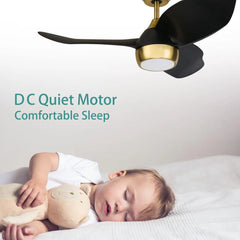 Stropni Ventilator z LED Lučjo in Daljincem 91.5 cm