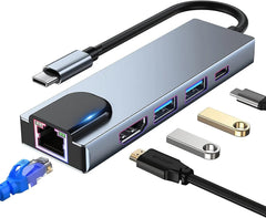 SZPACMATE USB C Razdelilnik za MacBook Pro/Air 10.3 x 3.3 x 1.1 cm