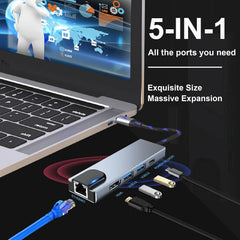 SZPACMATE USB C Razdelilnik za MacBook Pro/Air 10.3 x 3.3 x 1.1 cm