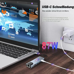 SZPACMATE USB C Razdelilnik za MacBook Pro/Air 10.3 x 3.3 x 1.1 cm