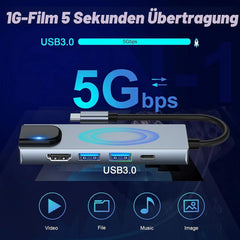 SZPACMATE USB C Razdelilnik za MacBook Pro/Air 10.3 x 3.3 x 1.1 cm