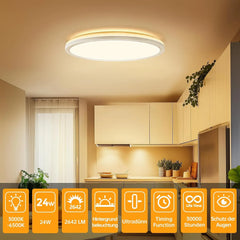 Taipow Zatemnilna LED Stropna Svetilka 30 cm