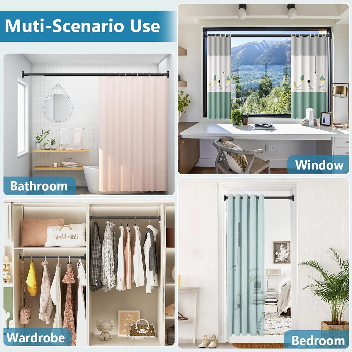 Teleskopska Palica za Zavese Brez Vrtanja