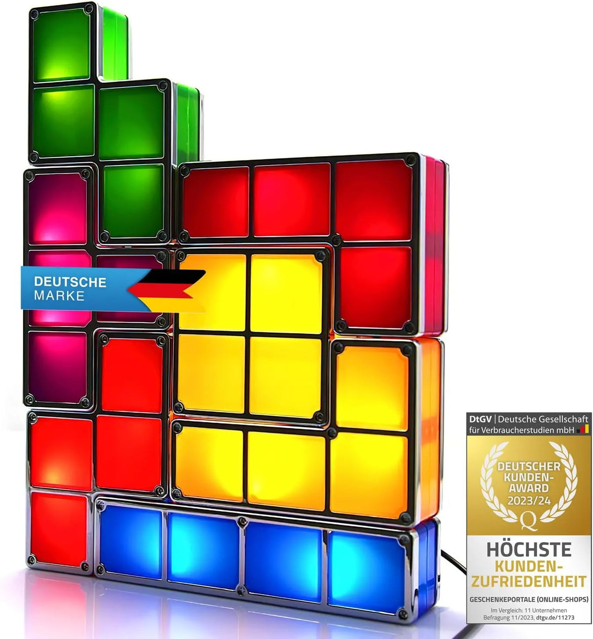 Tetris LED Namizna Svetilka 7 Kosov