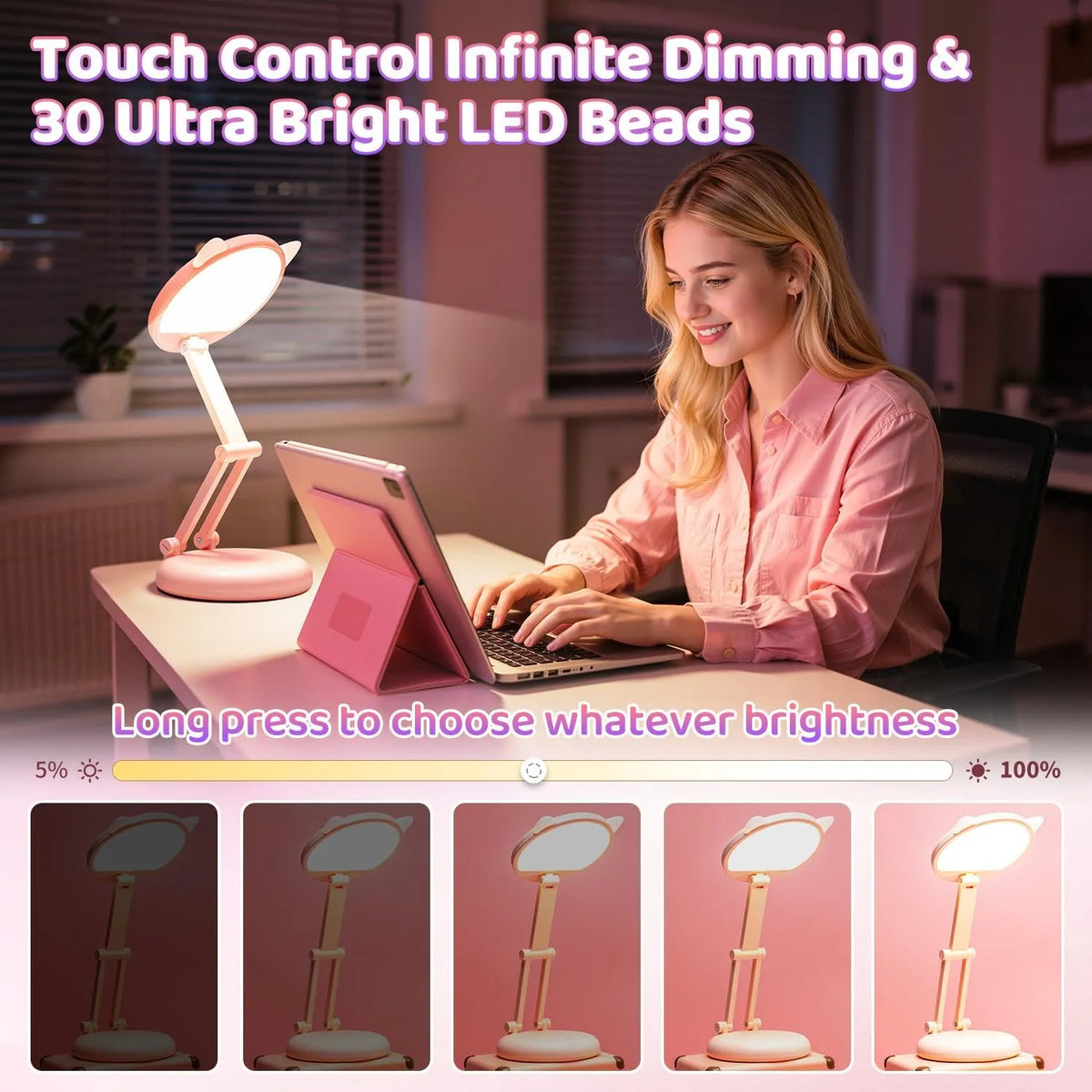 TK CO.,Ltd Otroška Namizna LED Svetilka 16 x 7 x 16 cm