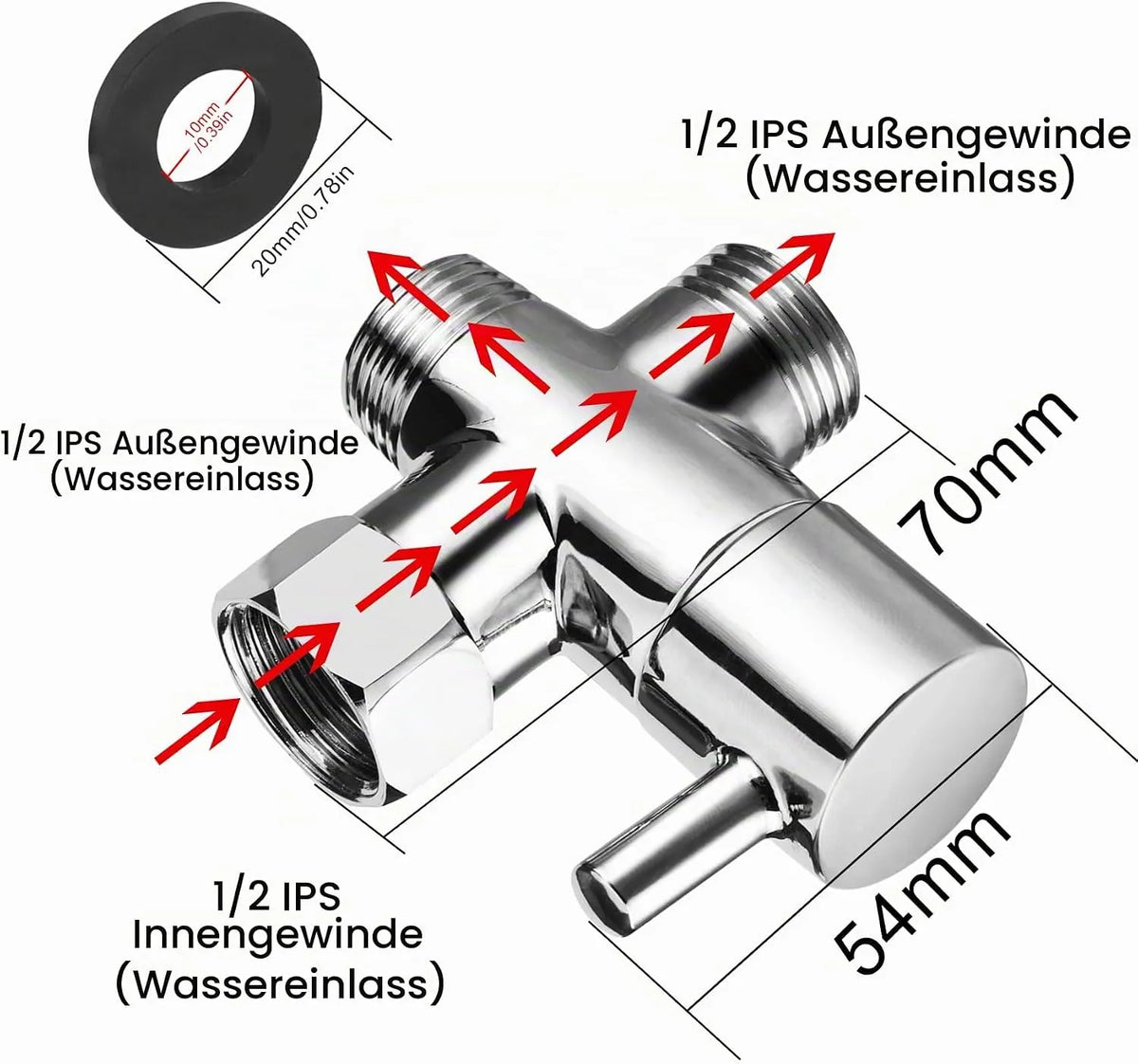 Trismerni Preklopni Ventil Za Prho G 1/2"