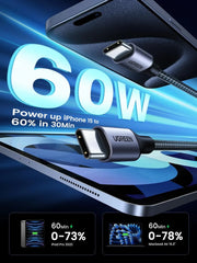 UGREEN USB-C v USB-C Polnilni Kabel 50 cm