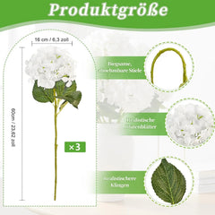 Umetne Cvetlice Hortenzije Bele 60 cm 3 Kosi