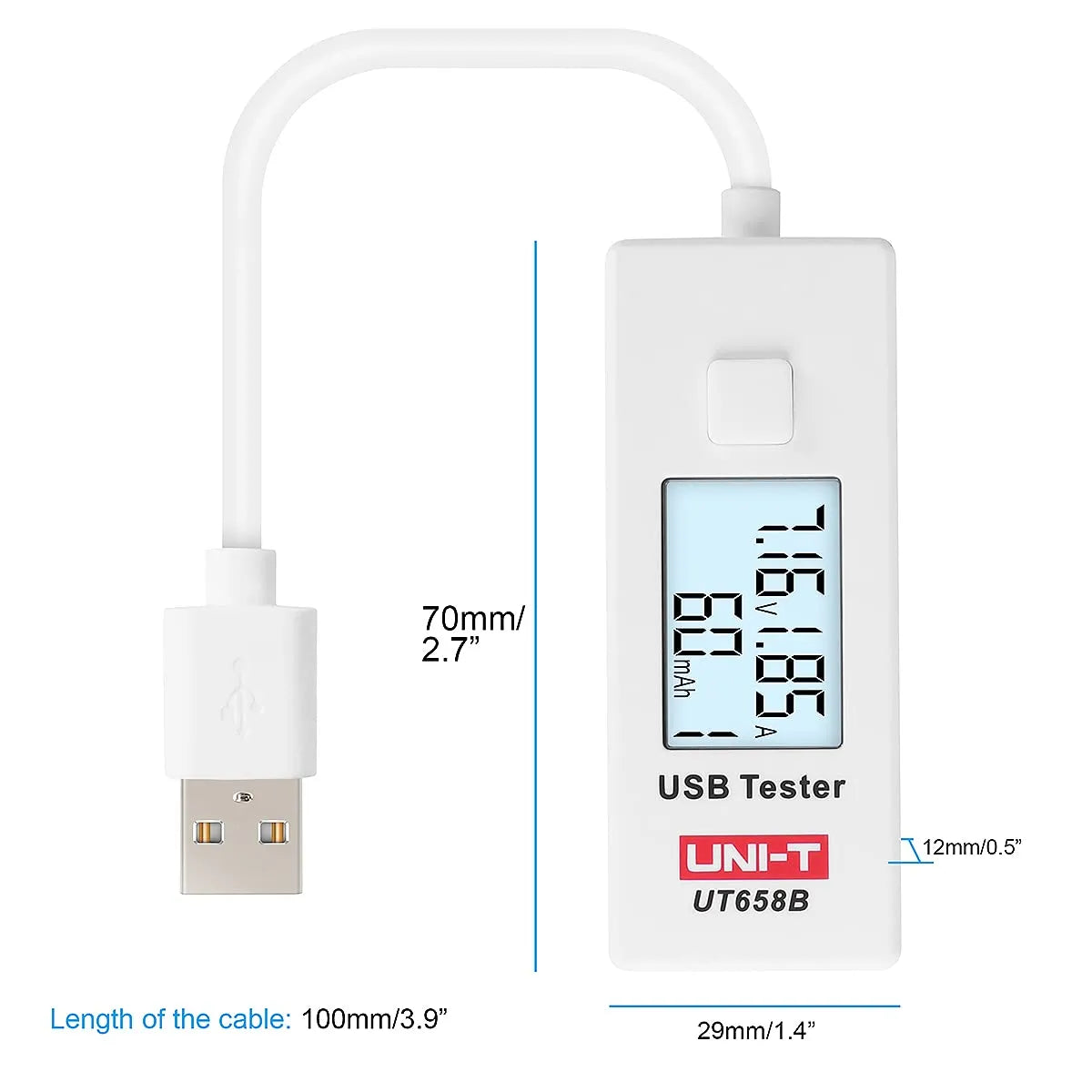 UNI-T USB Tester Napetosti in Toka 8,4 x 2,9 x 1,2 cm