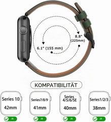 Usnjen Pašček za Apple Watch 38 mm - 42 mm 1 Kos