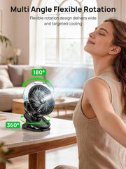 Ventilator s Pršilnikom Vode in Baterijo 6000 mAh 1 Kos