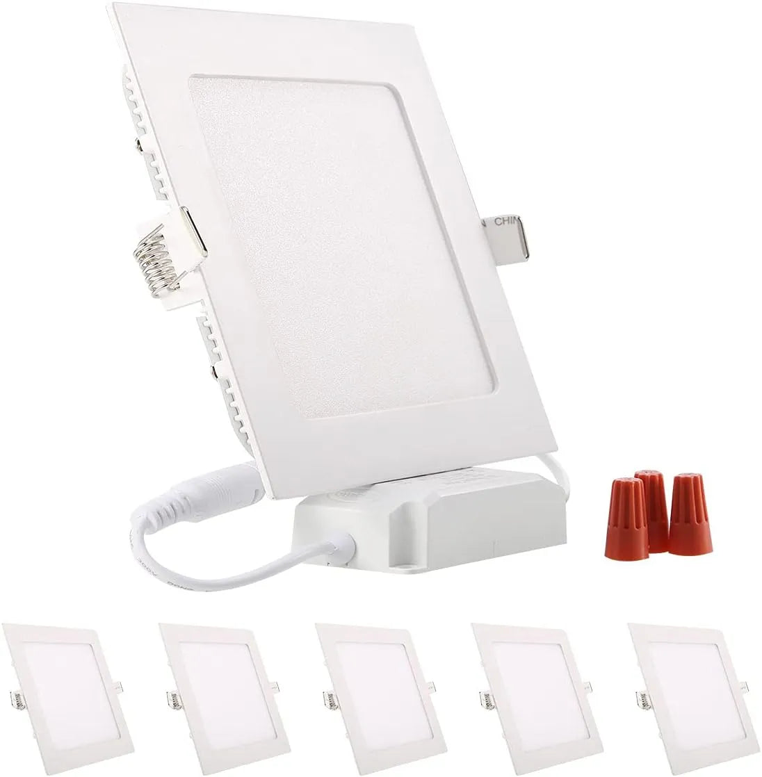 Vgradna Kvadratna LED Panelna Svetilka 9W 12,5x12,5 cm 5 Kosov