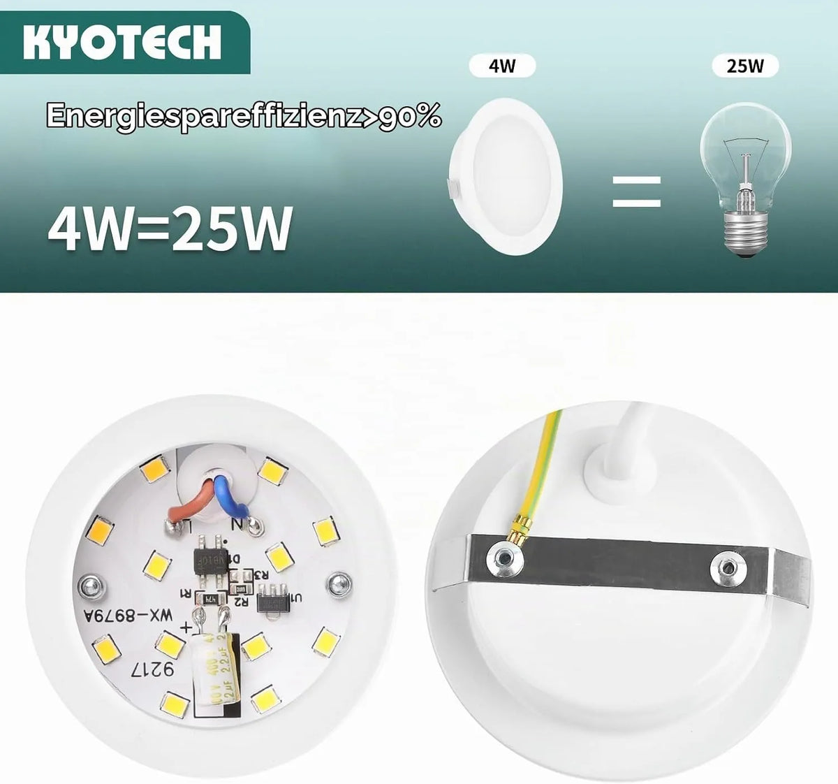Vgradna LED Svetilka 230V Zatemnilna 4000K 6,5 cm