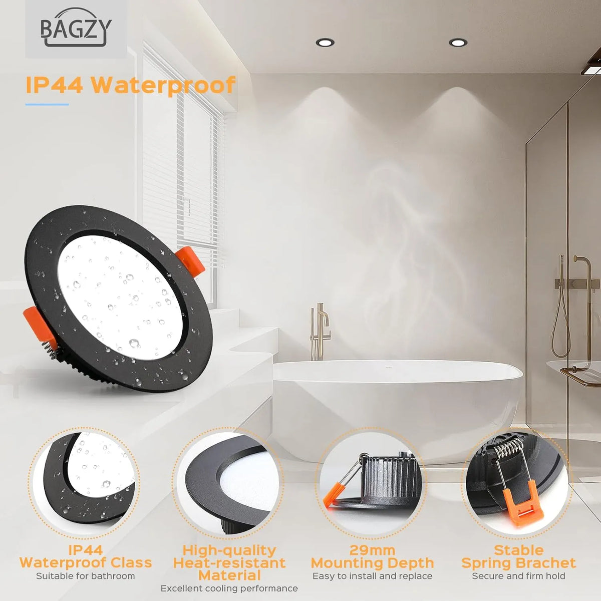 Vgradne LED Svetilke 230V 18W 18 cm 4 Kosi
