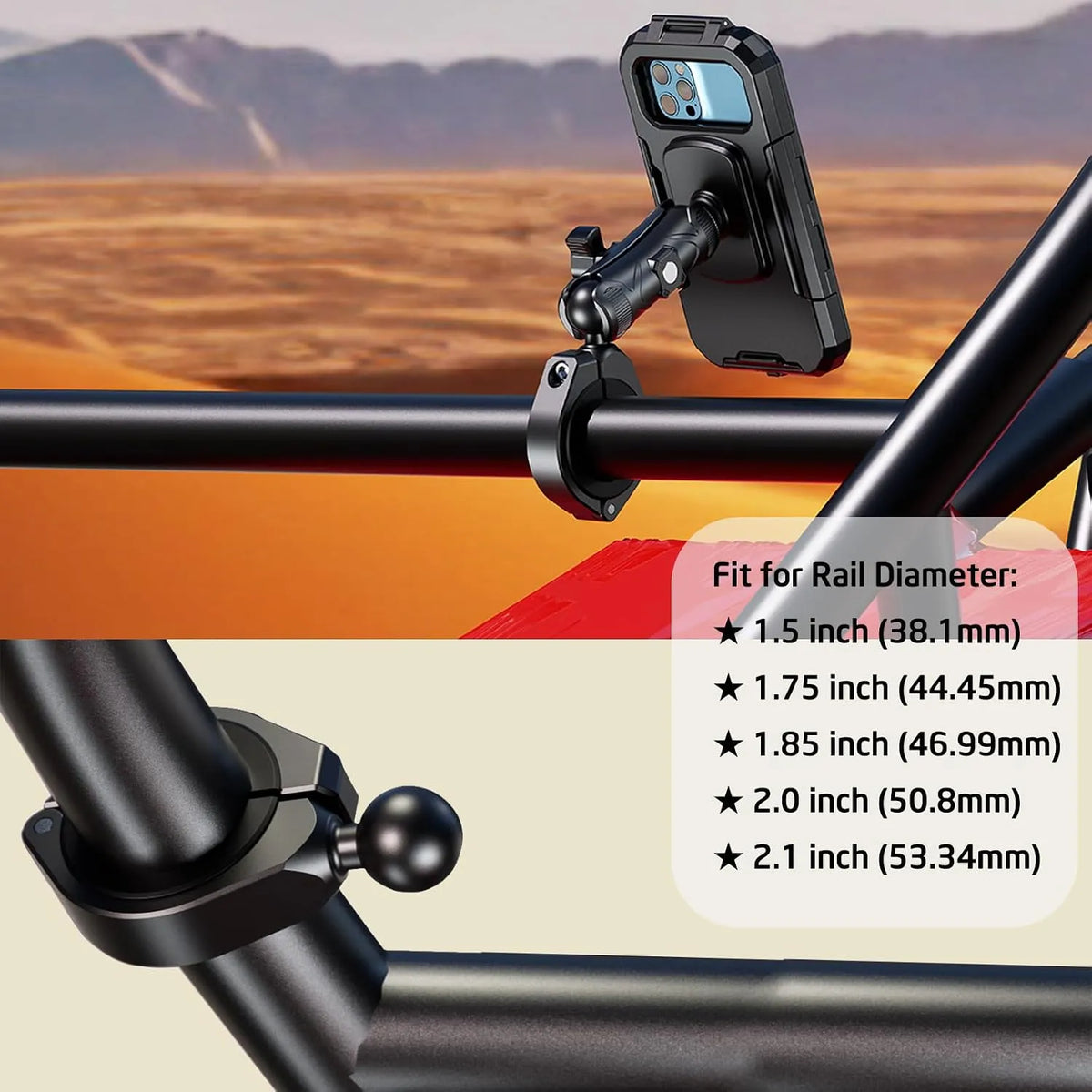 Vodotesno Držalo za Telefon za ATV Krmilo 17x8.5 cm