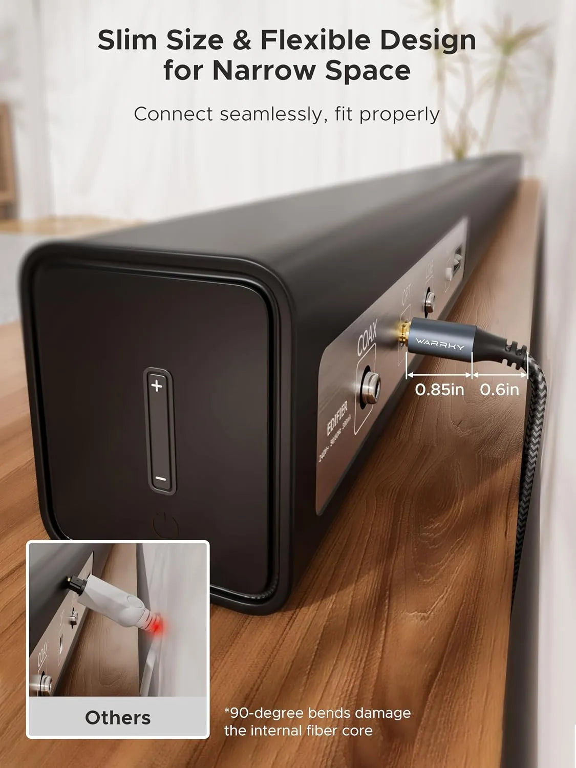 WARRKY Optični Avdio Kabel Toslink