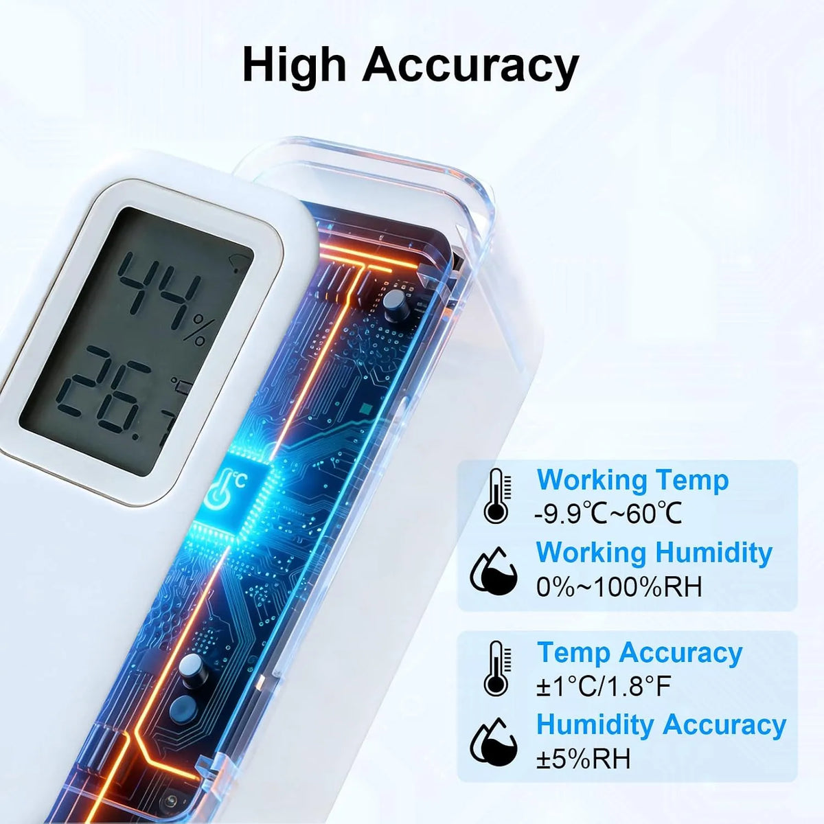 WiFi Termometer Higrometer 7.3 x 2.3 cm