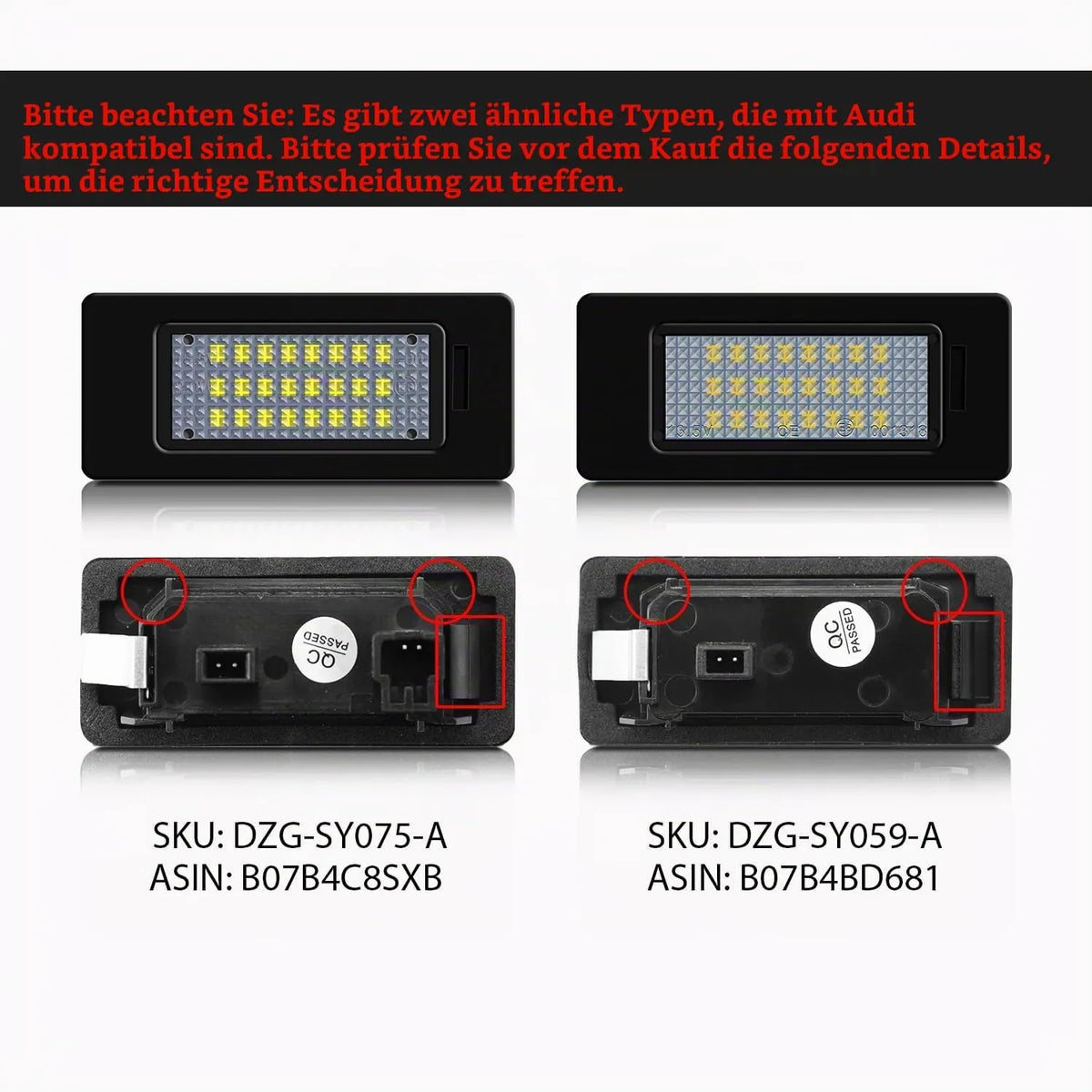 WinPower 2-delni Set LED Osvetlitev za Registrsko Tablico