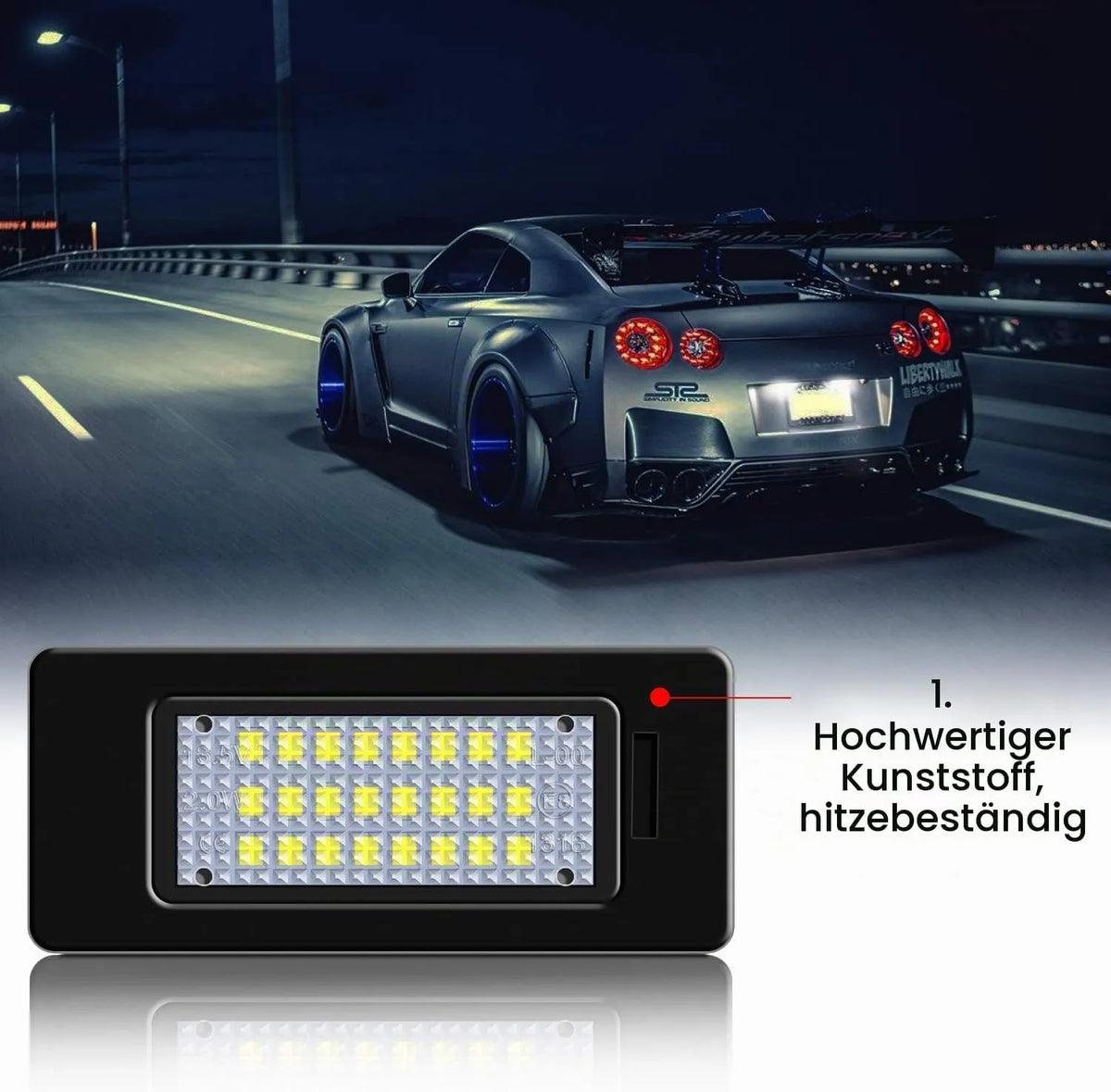WinPower 2-delni Set LED Osvetlitev za Registrsko Tablico