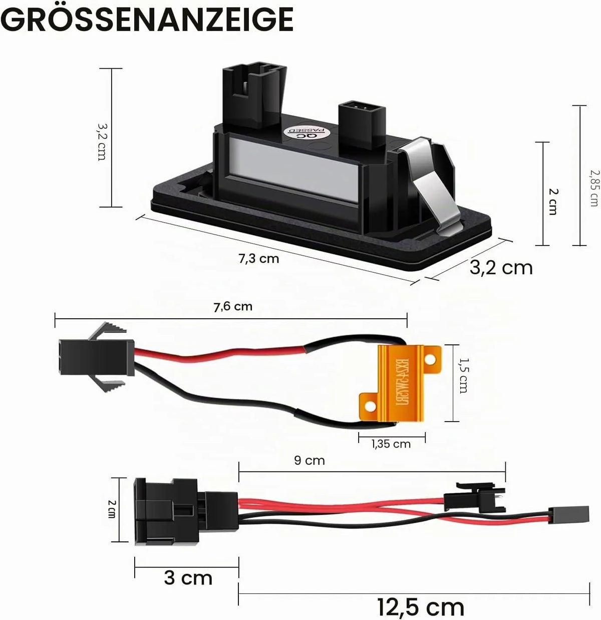 WinPower 2-delni Set LED Osvetlitev za Registrsko Tablico