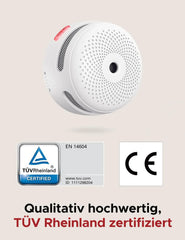 X-Sense Pametni Dimni Alarm s Fotoelektričnim Senzorjem in Zamenljivo Baterijo, 3 kosi