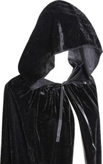 Žameten Vampirski Plašč s Kapuco 190 cm