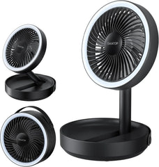 Zložljiv Namizni Ventilator z Nočno Lučko 17.2 cm