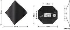 Zunanja LED Stenska Svetilka 21,1 x 4,6 x 21,1 cm