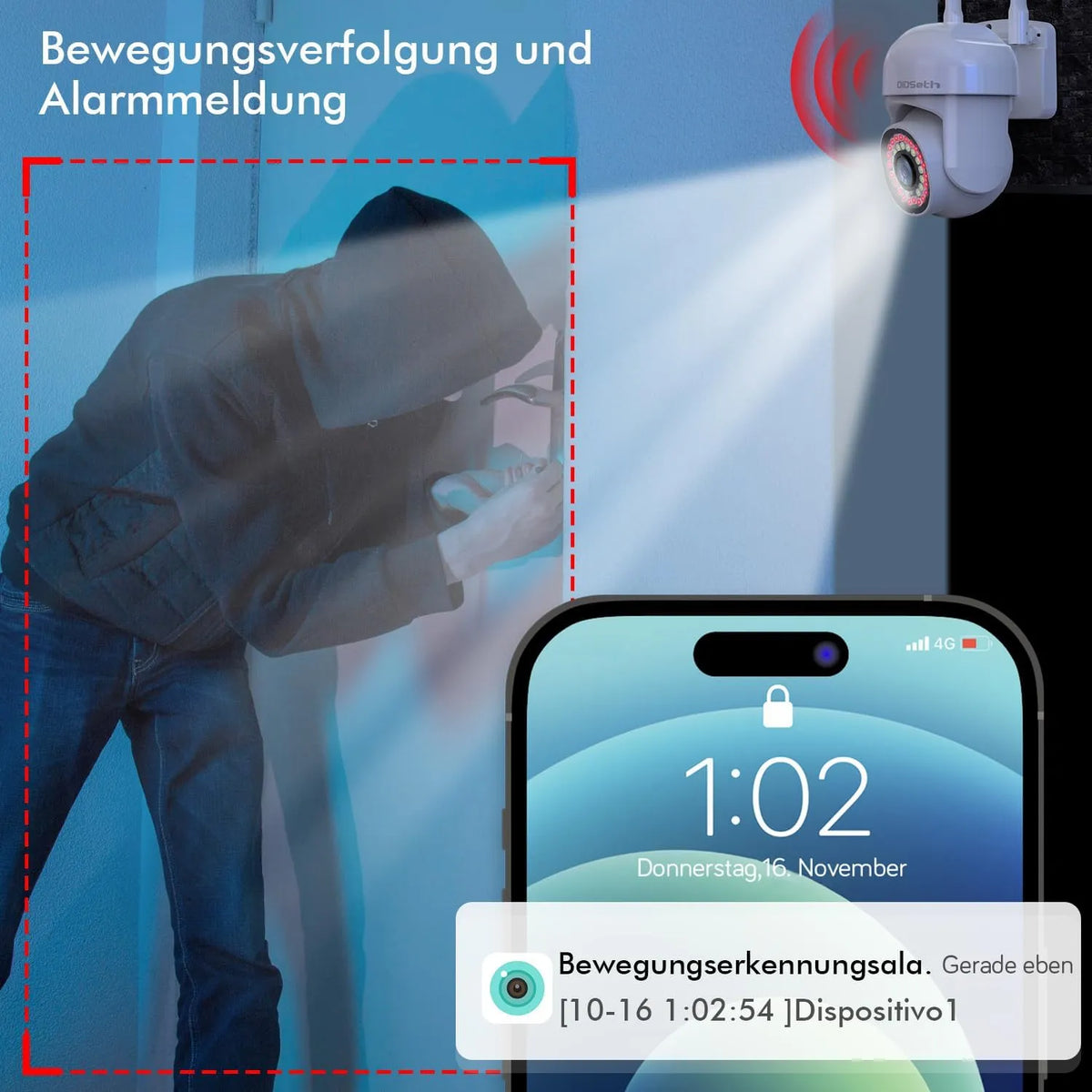 Zunanja Nadzorna Kamera Wi-Fi 2K PTZ 2 Kos