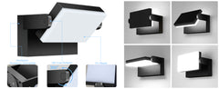 KINGWEN 40 W LED Stenske Svetilke s 360° vrtljivim panelom - komplet 4 kosov