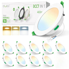 9x ALUSSO 85mm LED vgradna svetilka