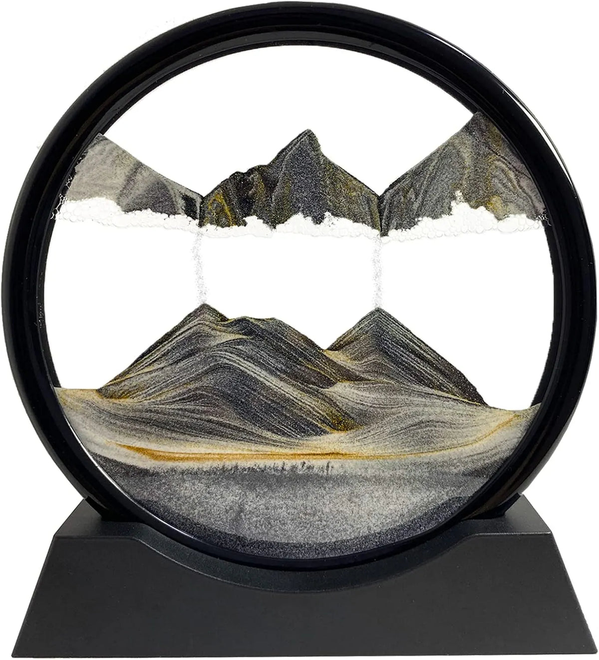 3D Dinamična Slika s Peskom v Okroglem Steklenem Okvirju 17.8 cm