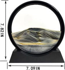 3D Dinamična Slika s Peskom v Okroglem Steklenem Okvirju 17.8 cm