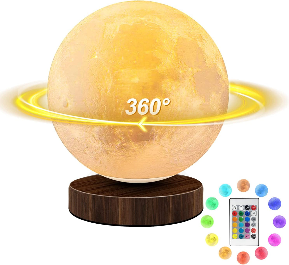 3D LED Nočna Lučka Luna 15 cm