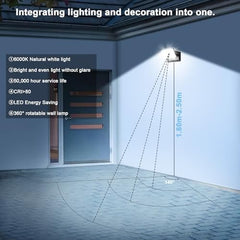 KINGWEN 40 W LED Stenske Svetilke s 360° vrtljivim panelom - komplet 4 kosov