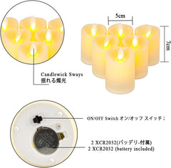 JHY DESIGN Set 6 LED utripajočih baterijskih sveč