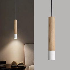 OUGLRES 35 cm viseča svetilka iz aluminija in lesa