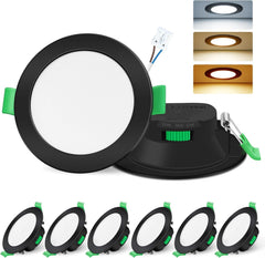 6x ALUSSO 85mm LED vgradni reflektorji s 3 barvnimi temparaturami - 7 W