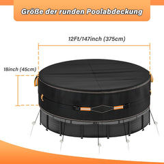 NEURADICAL Okrogla vodoodporna prevleka za bazen - 366 cm