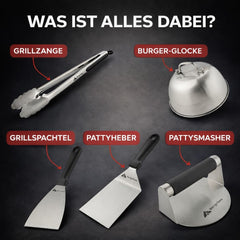 BERGVIBES 5-delni set za smash burgerje iz nerjavečega jekla