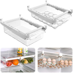 2x RANJIMA izvlečni organizator za hladilnik za jajca in zelenjavo