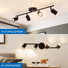 ANWIO Stropna LED svetilka s 4 vrtljivimi reflektorji GU10