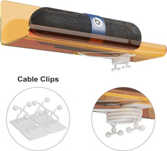 LOFTPLUS akrilna lebdeča stenska polica brez vrtanja - komplet 2 kos