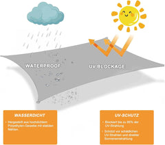 SUNNY GUARD trikotno vodoodporno senčno jadro – 3 × 3 × 4,25 m