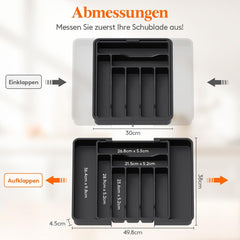 LIFEWIT raztegljiv organizator za kuhinjski predal (30–50 cm)