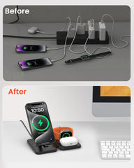 3-v-1 brezžična polnilna postaja za iPhone, Apple Watch in AirPod